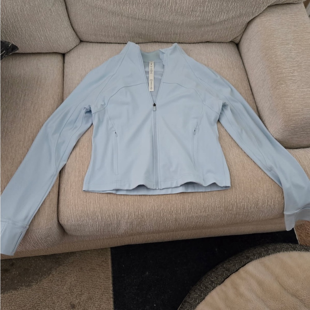 Light Blue Zip-Up Jacket